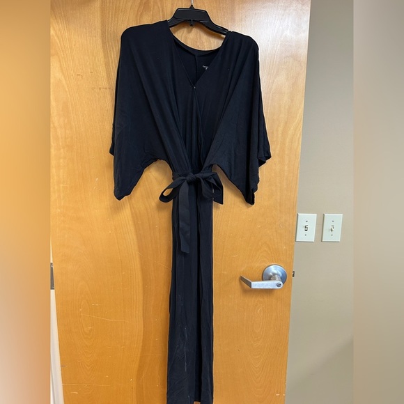Garnet Hill Black Wrap Jumpsuit with Tie Waist - Women’s Size Small - Picture 1 of 3